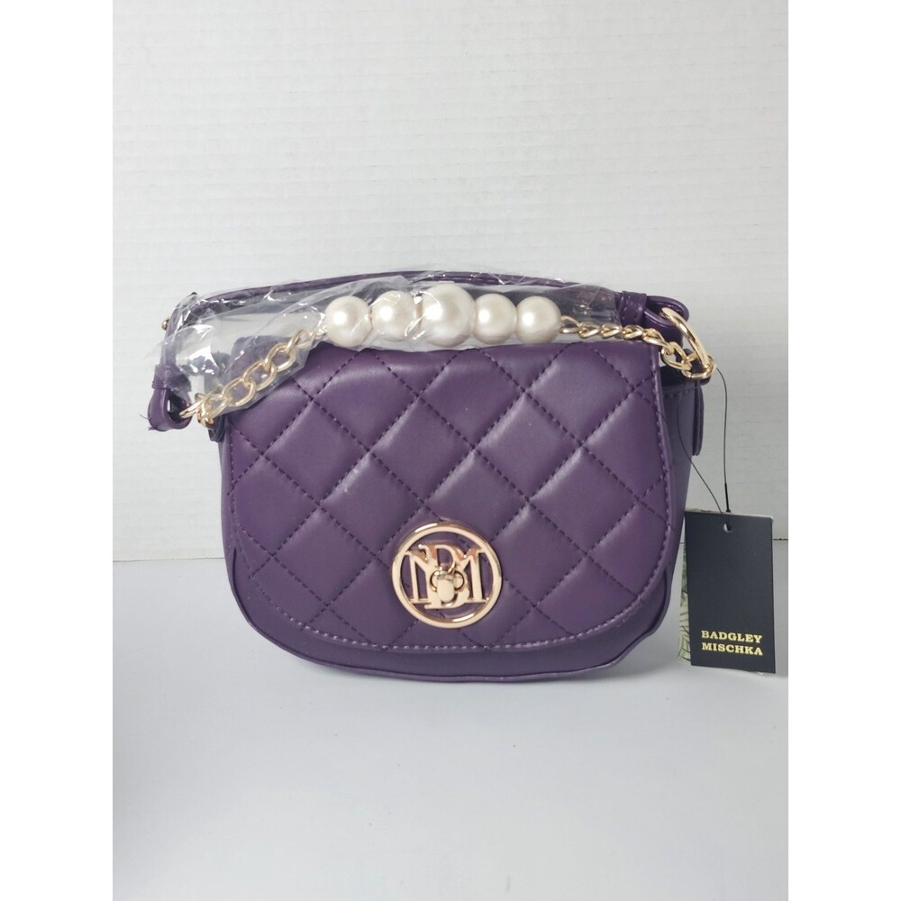 Badgley Mischka Quilted Chloe Pearl Handbag/Crossbody